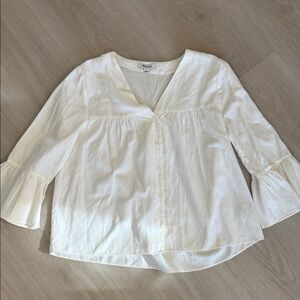 Madewell Ivory Button-Up Blouse